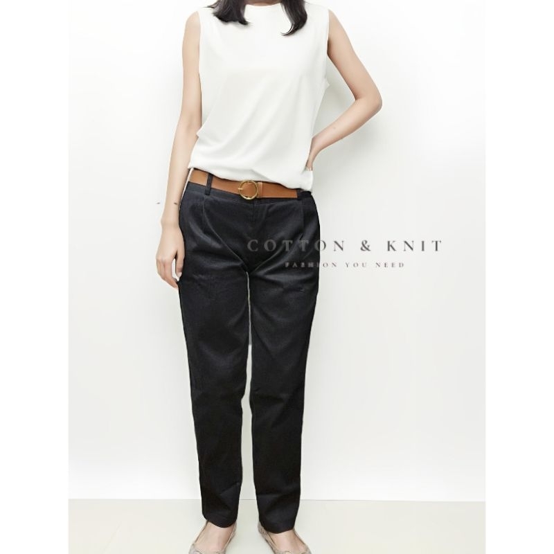 MsT Twill 378 - Celana Panjang wanita semata kaki bahancotton katun  twill Celana panjang kulot keki