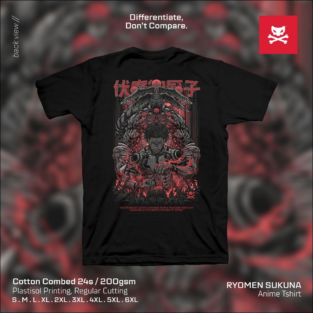 [ Ori ] Orifake - T-SHIRT RYOMEN SUKUNA 200gsm