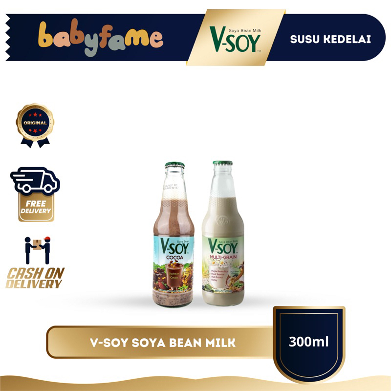 V SOY MULTIGRAIN | SOYA BEAN MILK | KEMASAN BOTOL