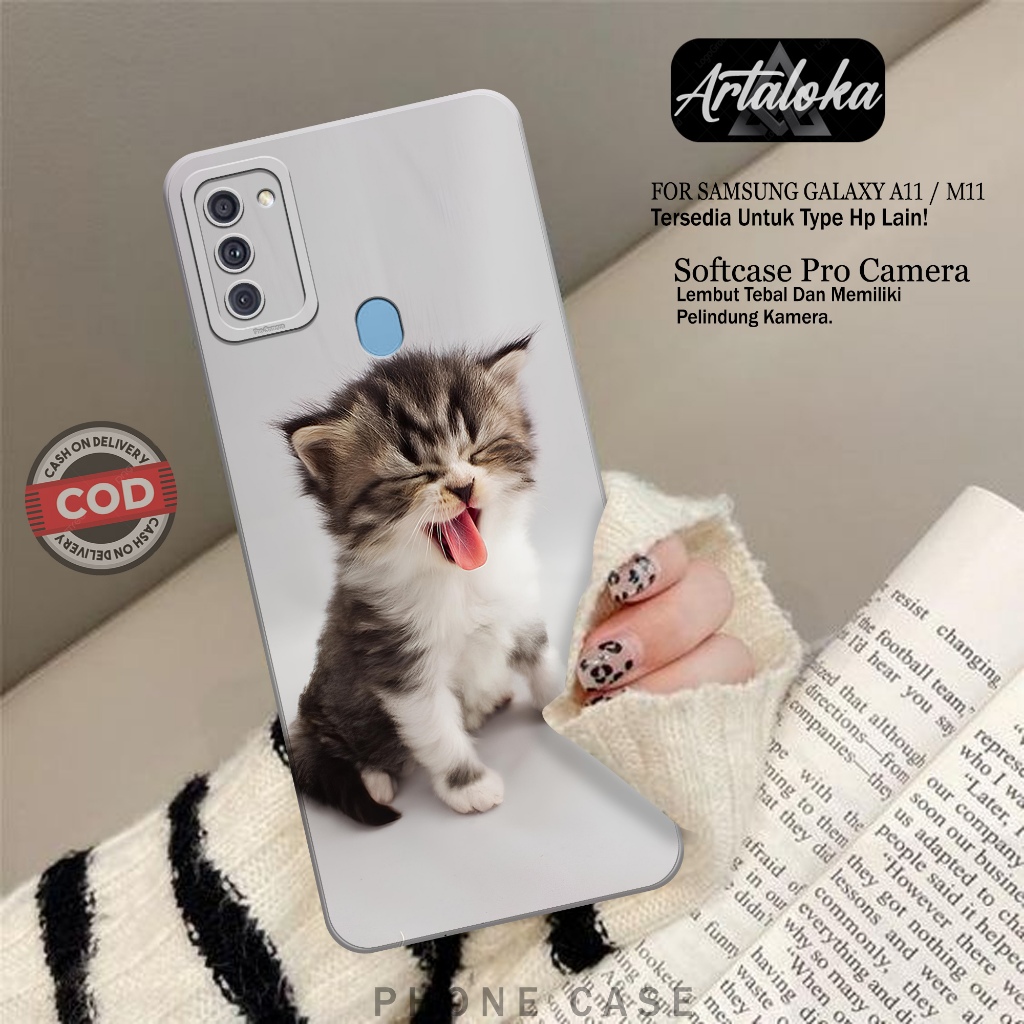 Softcase Hp Samsung Galaxy A11/M11 Fashion Case Kucing Case Samsung Galaxy A11/M11 Terbaru Silikon T