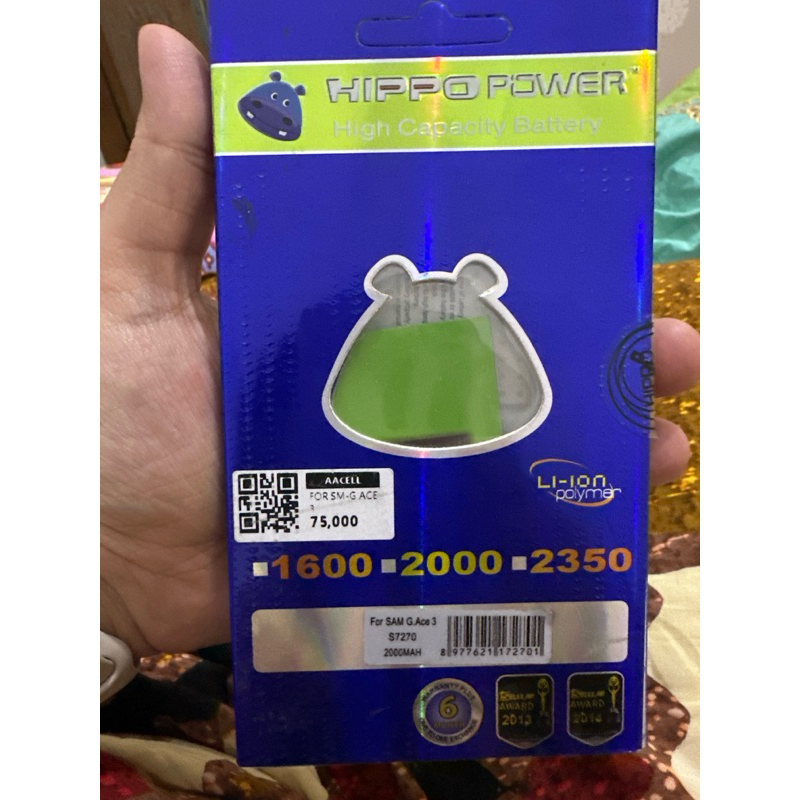 Baterai Hippo Samsung Ace 3 S7270