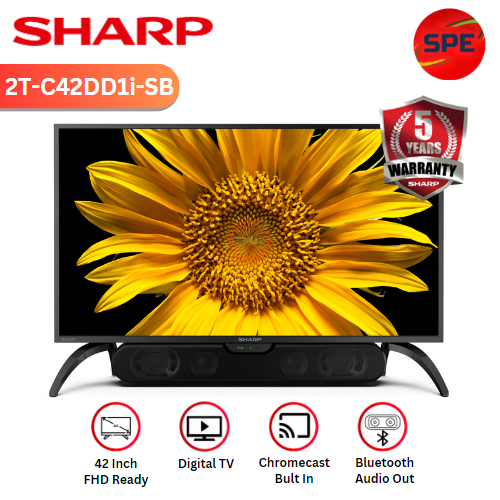 TV SHARP DIGITAL 42 INCH 2T-C42DD1i-SB / 2TC42DD1iSB FULL HD GARANSI RESMI (MEDAN)
