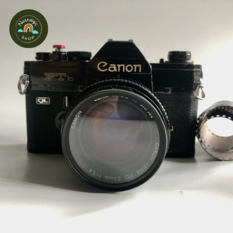 Kamera Analog SLR Canon FTB QL Black + Lensa FD 50mm f1.4 SSC