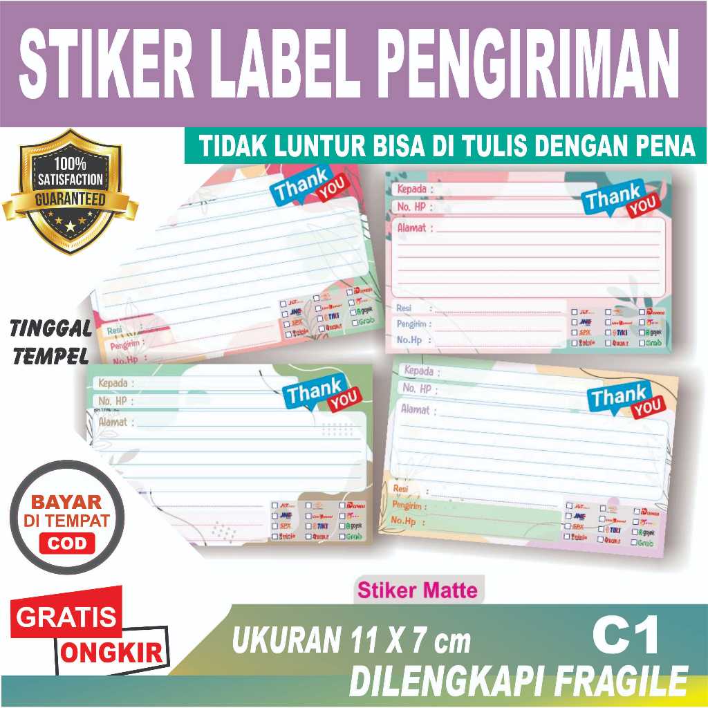 

(50pcs) C1 STIKER PENGIRIMAN / STIKER LABEL PENGIRIMAN OLSHOP / STIKER LABEL / STIKER PENGIRIMAN