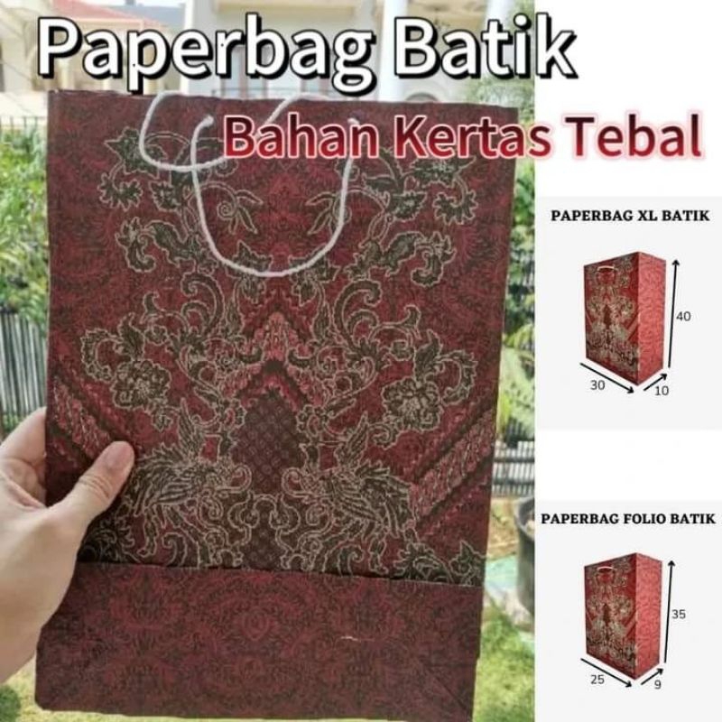 

Paperbag Batik Bahan Kertas TebalUk. 40 cm x 30 cm