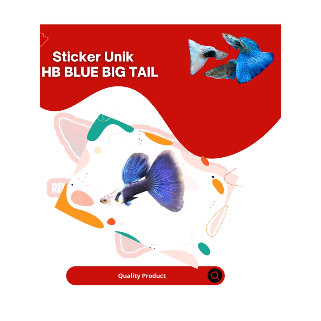 

STICKER UNIK HB BLUE BIG TAIL