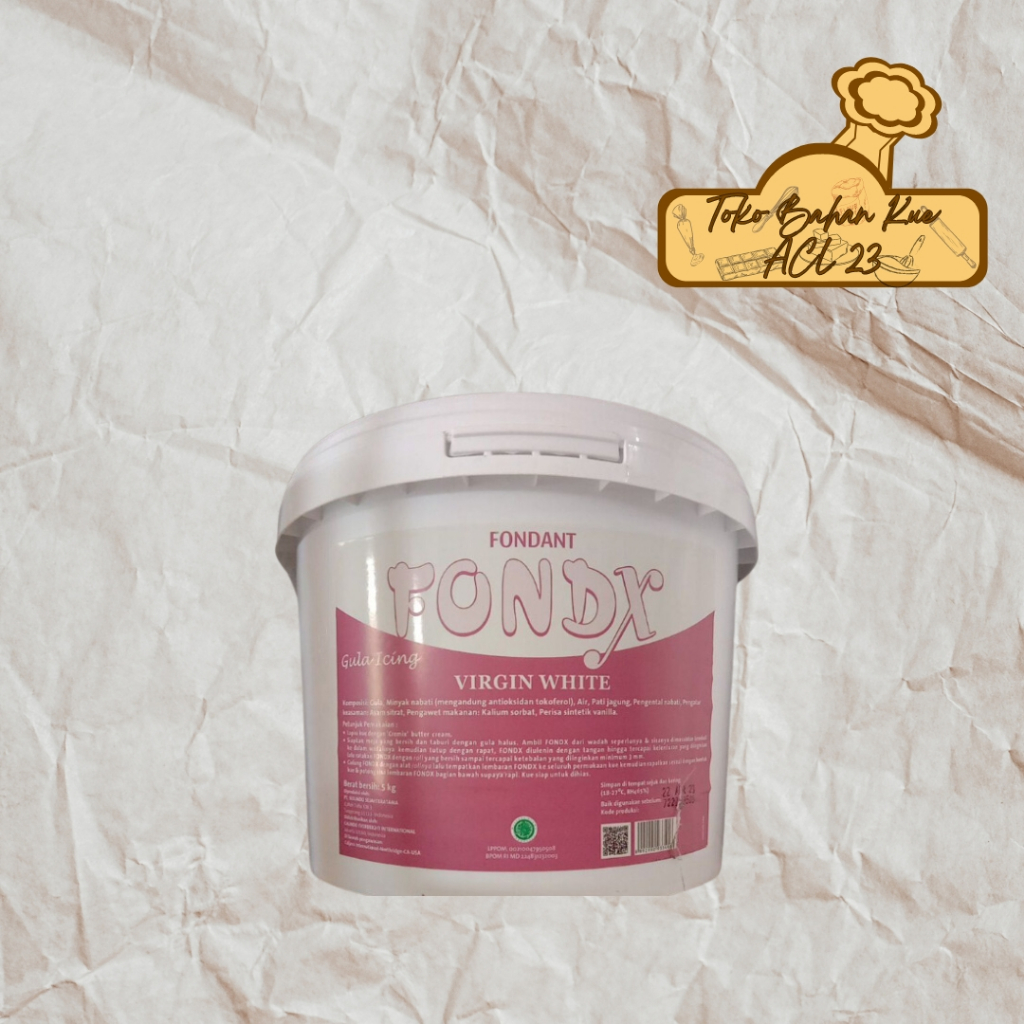 

Fondant/Icing Sugar/Gula Dekorasi/White Fondant FONDX Virgin White Repack 500gr 250gr 100gr