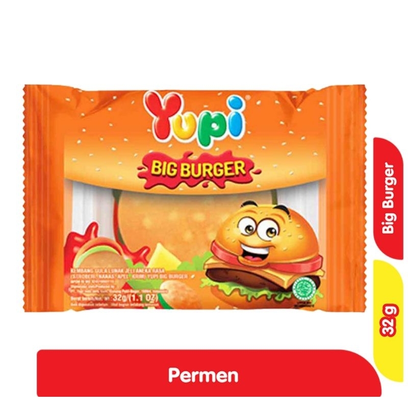 

Yupi Permen Gummy Big Burger isi 32 gram