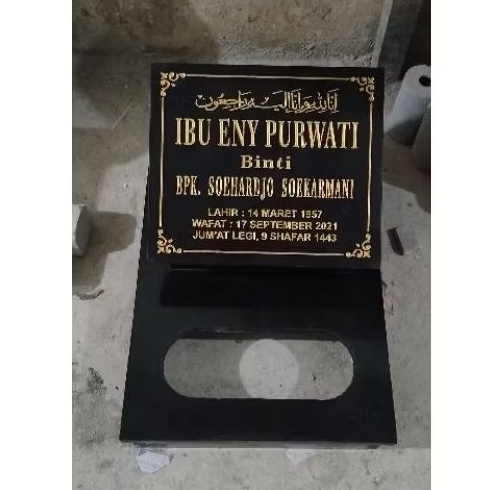 Kijing Makam Batu Nisan Hitam Batu Nisan Tabur Bunga + Ongkir Se-jawa