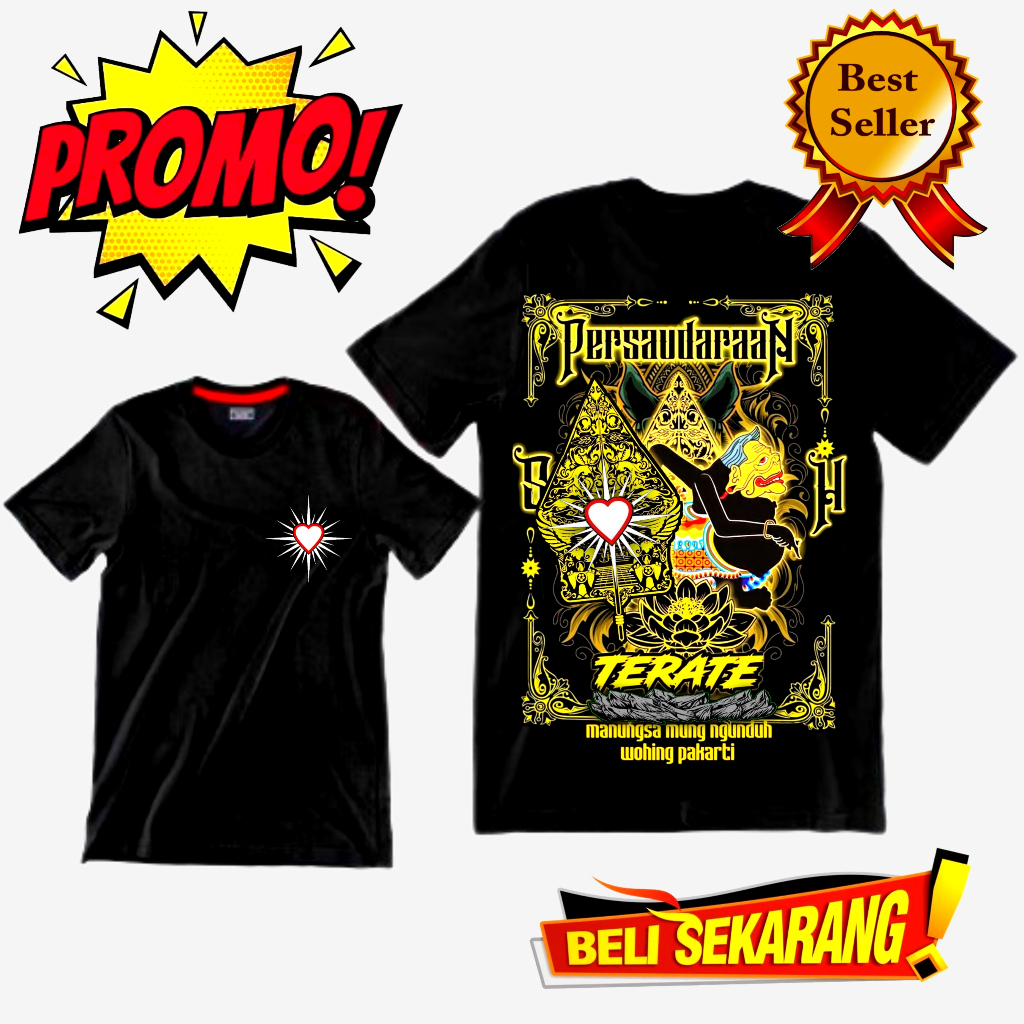 kaos persaudaraan setia hati terate gunungan semar / kaos psht wayang semar