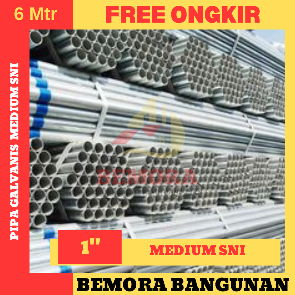 Pipa galvanis medium SNI 1 inch (free ongkir jabodetabek)