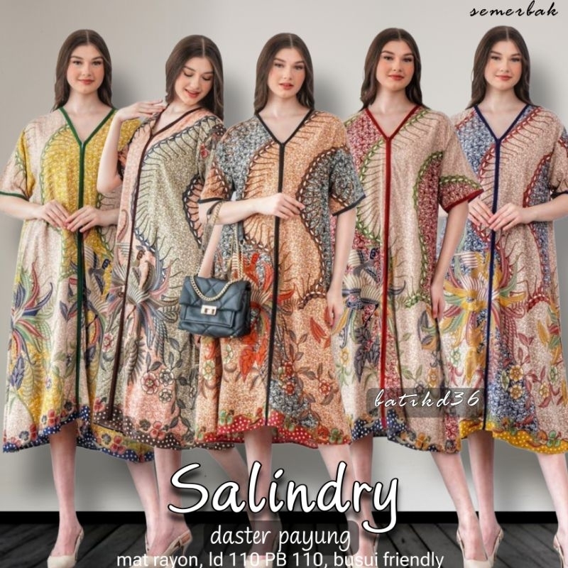 (Semerbak) Daster payung SALINDRY premium kekinian / home dress busui premium / daster harian batik 