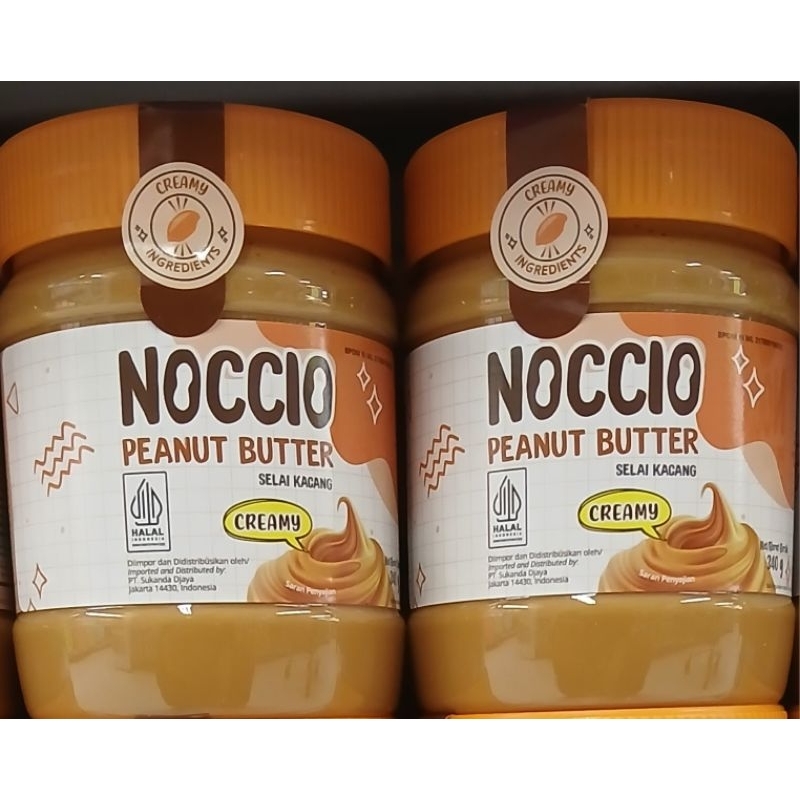 

NOCCIO Peanut Butter Creamy Olesan Rasa Kacang Mentega Creamy 340g - HM
