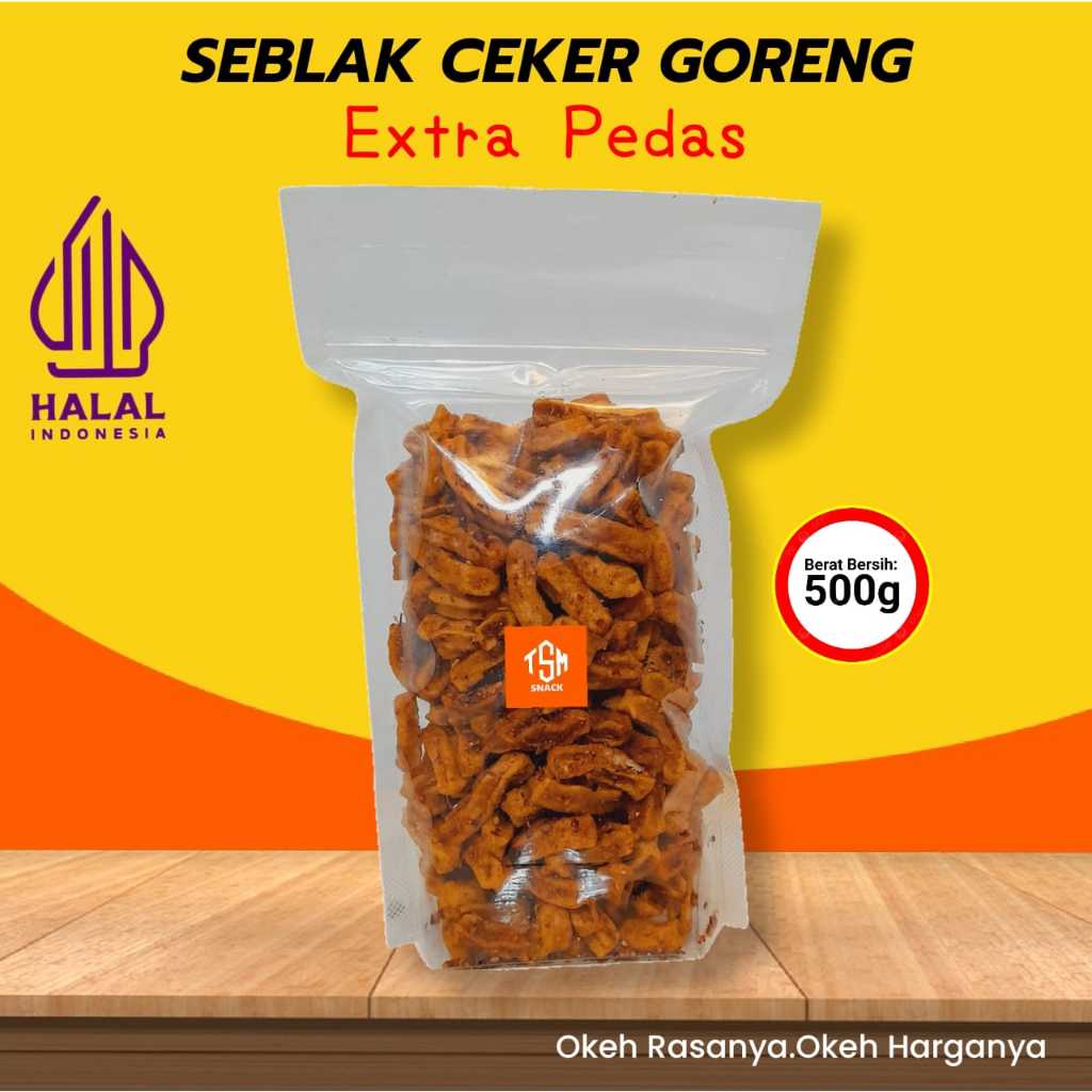 

SEBLAK CEKER GORENG 500 GRM BUMBU EXTRA PEDAS GURIH RENYAH