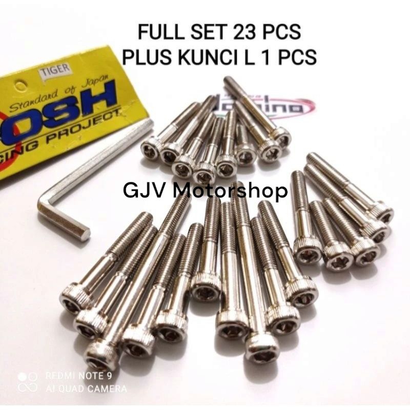 Baut Blok Baut Mesin Tiger Megapro Chrome