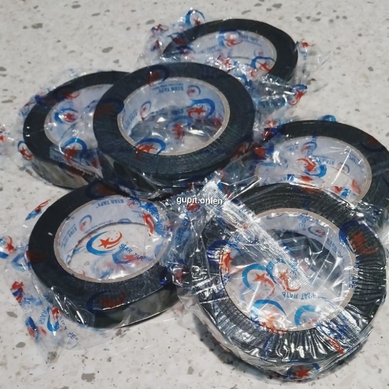 

double tape foam busa spon doubletape solatip hitam ecer 1pcs grosir