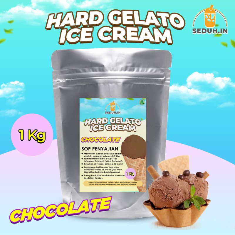 

BUBUK ICE CREAM HARD CELATO ICE CREAM CHOCOLATE 1 KG PERMIUM ICE CREAM PERMIX