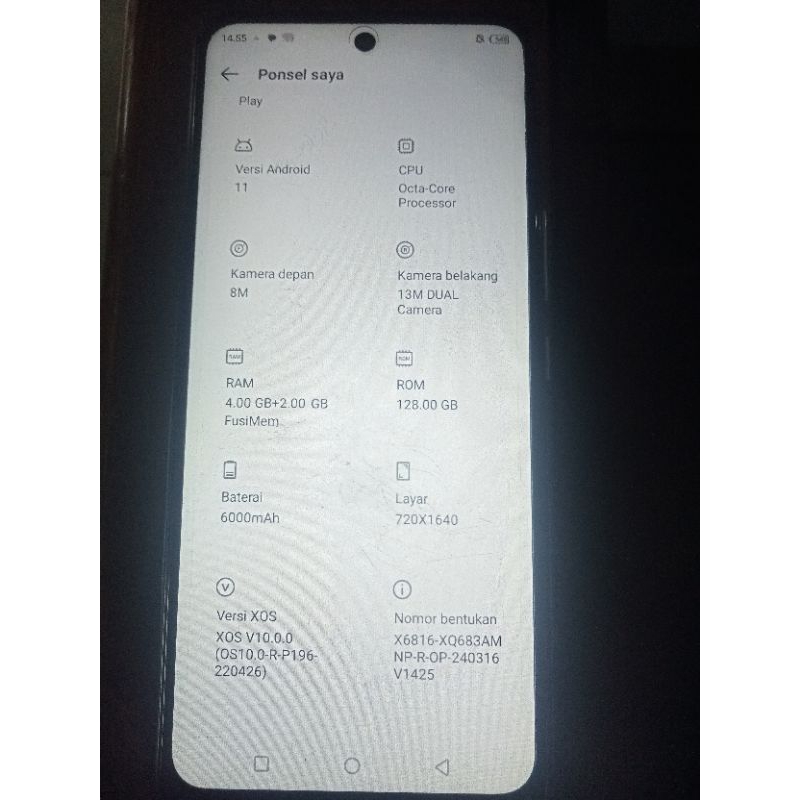 hp Infinix hot 12i ram 4/128