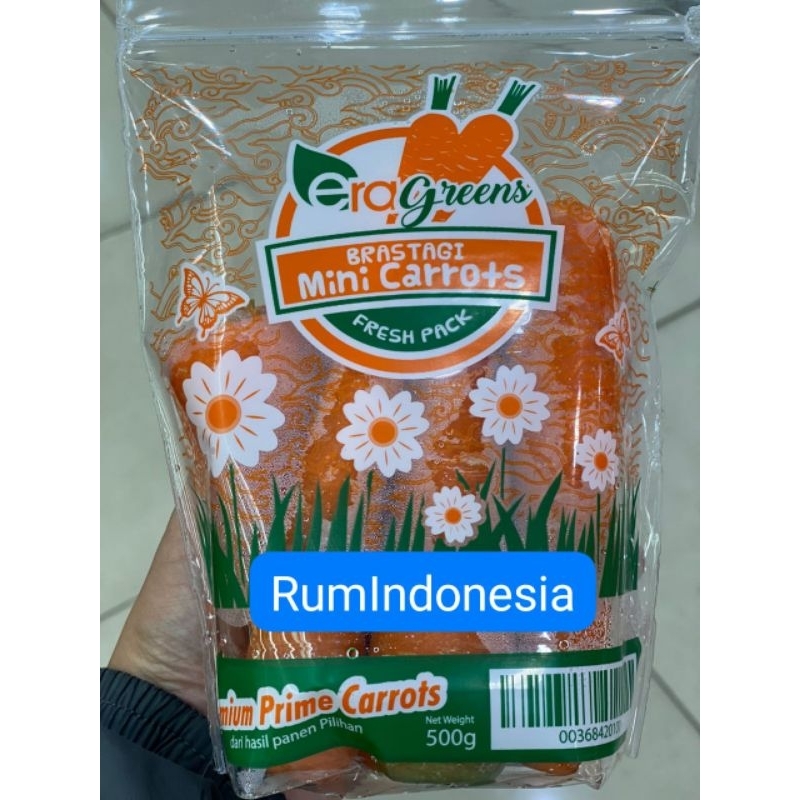 

baby carrot Brastagi 1 pack 500 gram / baby carrot premium 1 pack