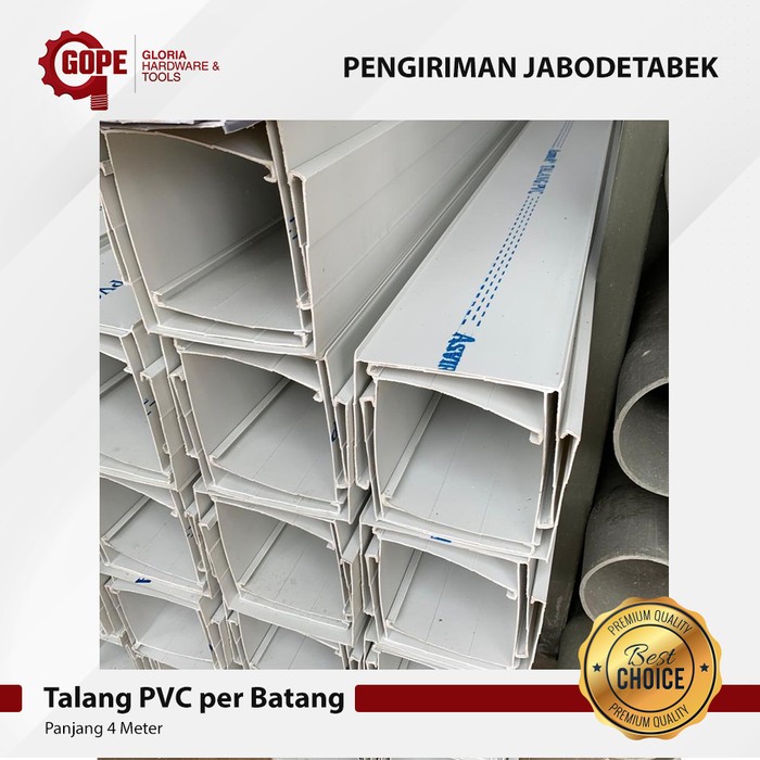 Talang Pvc Panjang 4 Meter Siku Tutup Corong Gantungan Talang