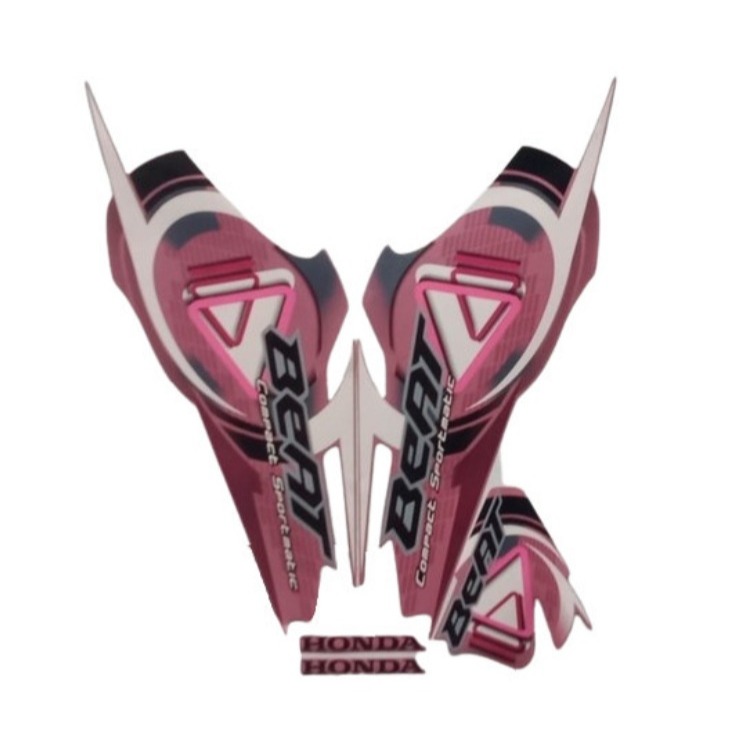 STIKER STRIPING BEAT KARBU 2009 PINK FULL STIKER LIS BODY MOTOR BEAT KARBU 2009 STANDAR