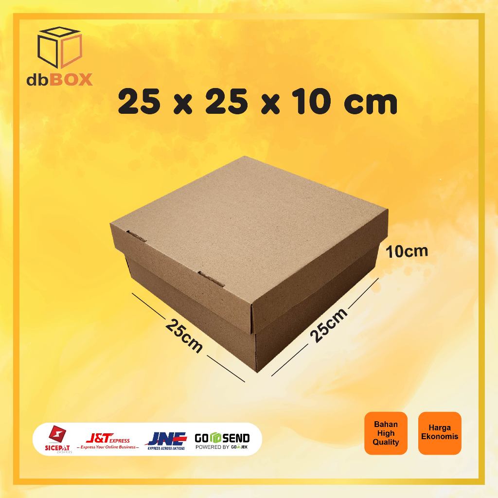 

BOX KUE 25x25x10 cm kardus die cut, untuk kue hampers gift box