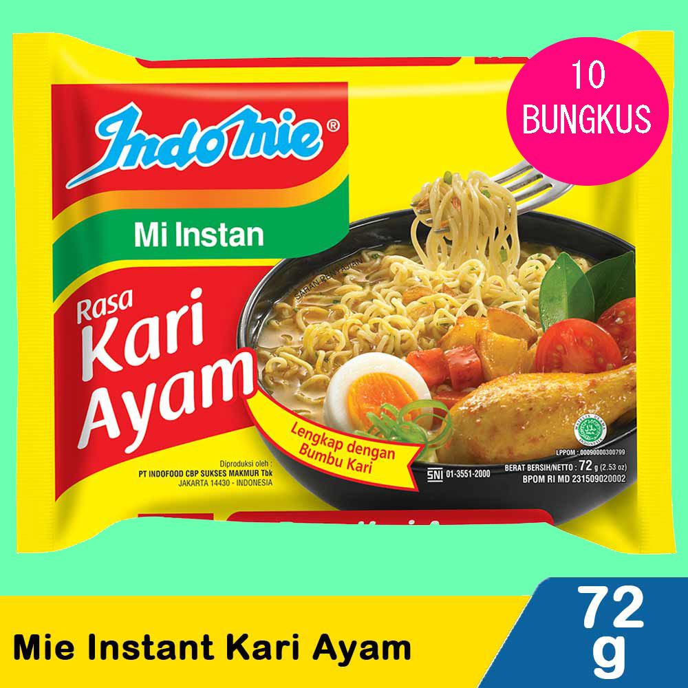 

INDOMIE KARI AYAM PACK PER 10 BUNGKUS FANTASIA