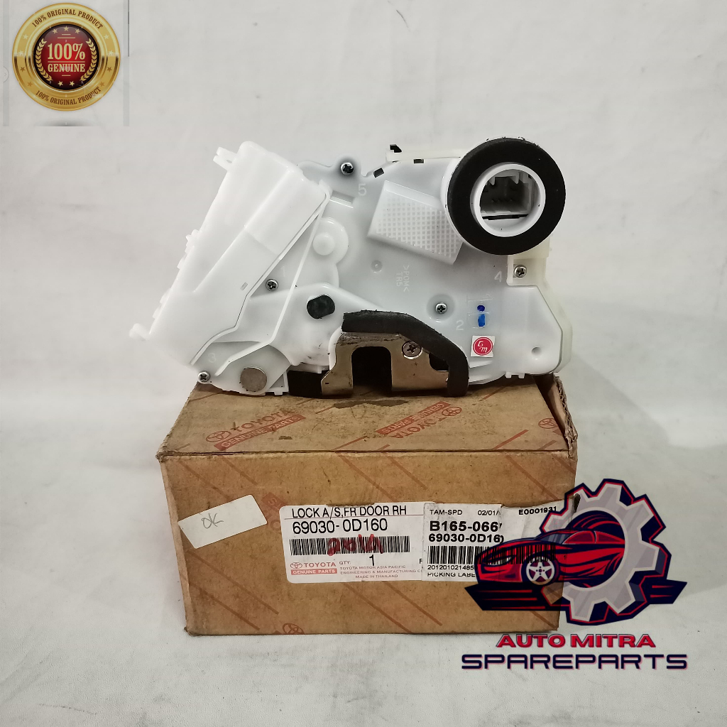 door lock w/motor pintu depan kanan toyota yaris  2006-2009 Original 69030-0D160