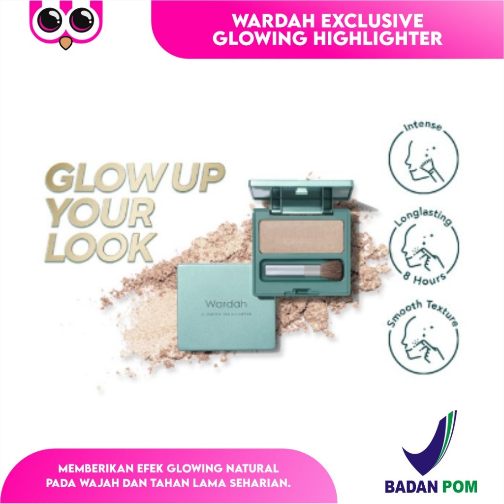 WARDAH EXCLUSIVE GLOWING HIGHLIGHTER SHIMMER MAKEUP WAJAH