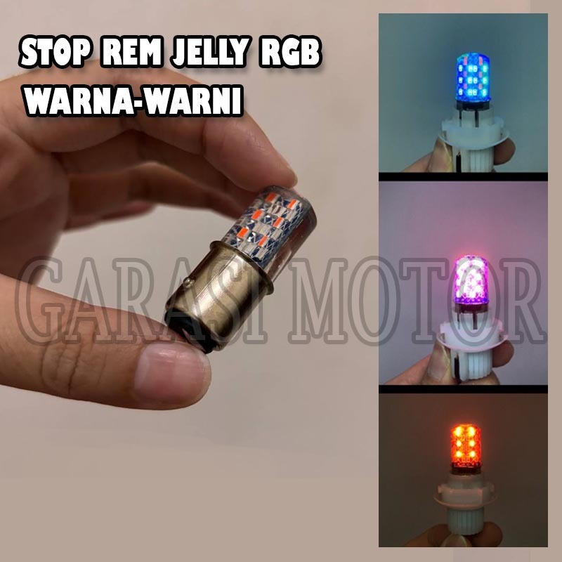 Lampu LED Jelly stop rem DC-12volt senja-RGB/Warna-warni motor dan mobil