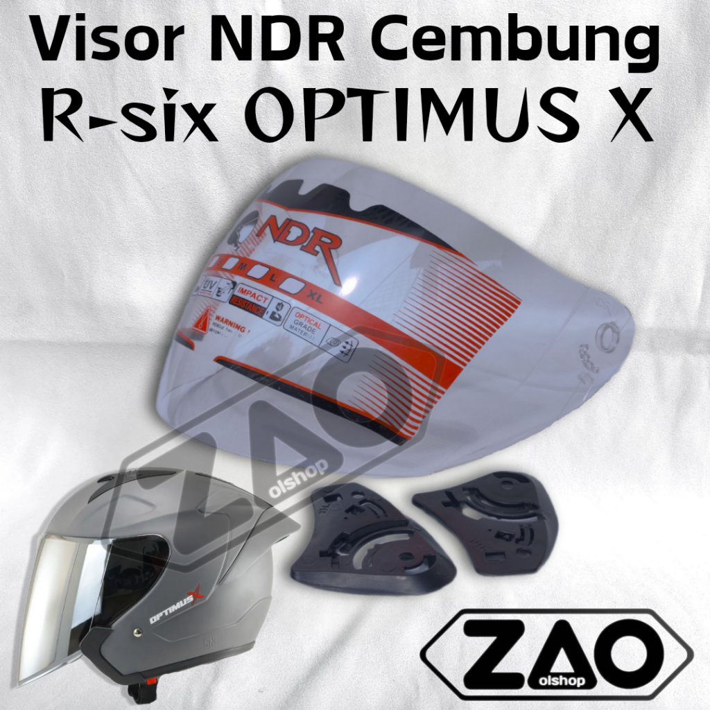 Kaca Helm R-SIX OPTIMUS X Visor Helmet CEMBUNG ganteng NDR2