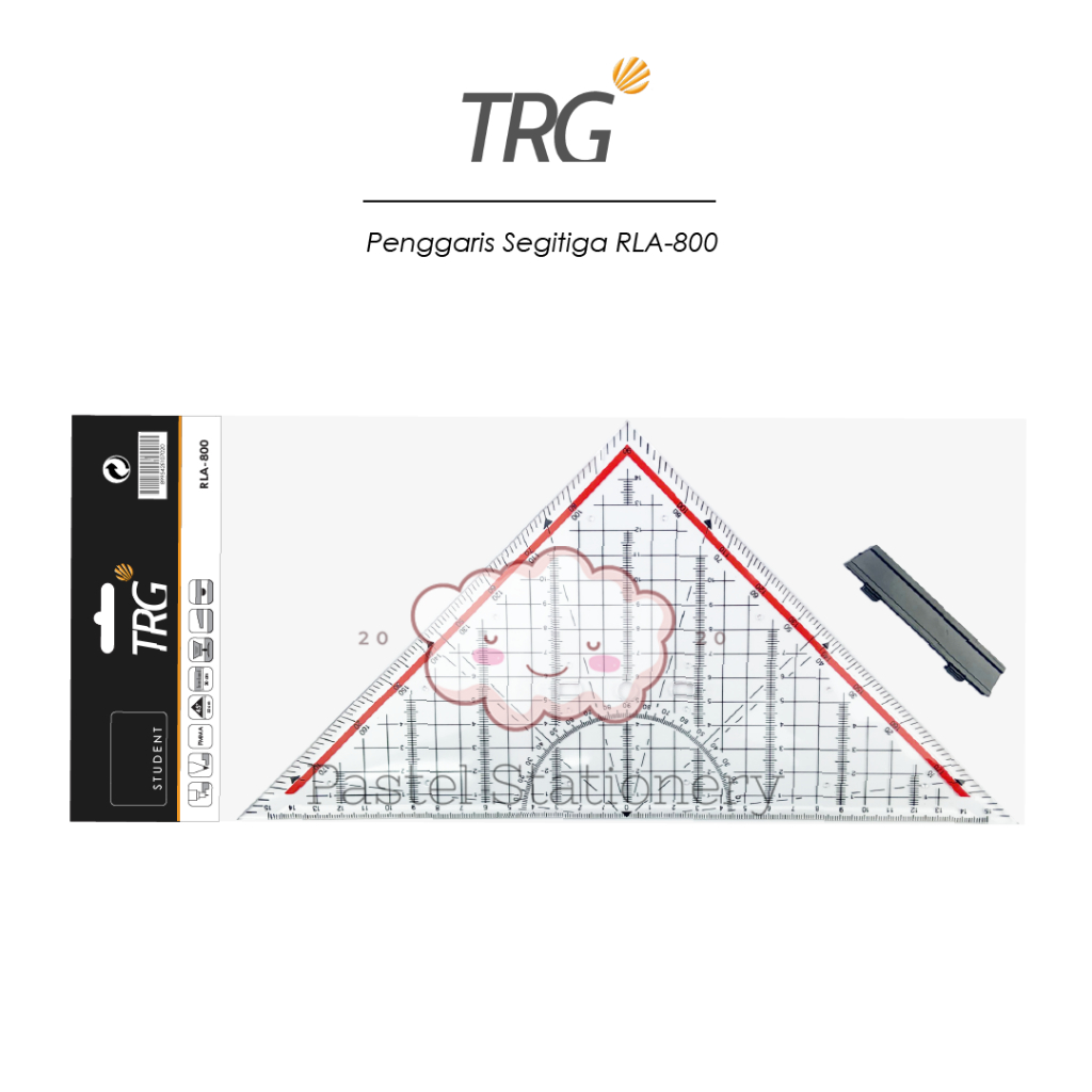 

TRG Triangle Acrylic Ruler RLA-800 30cm - Penggaris Segitiga Pegangan Besar Akrilik Mahasiswa Teknik Design Arsitek 30 cm