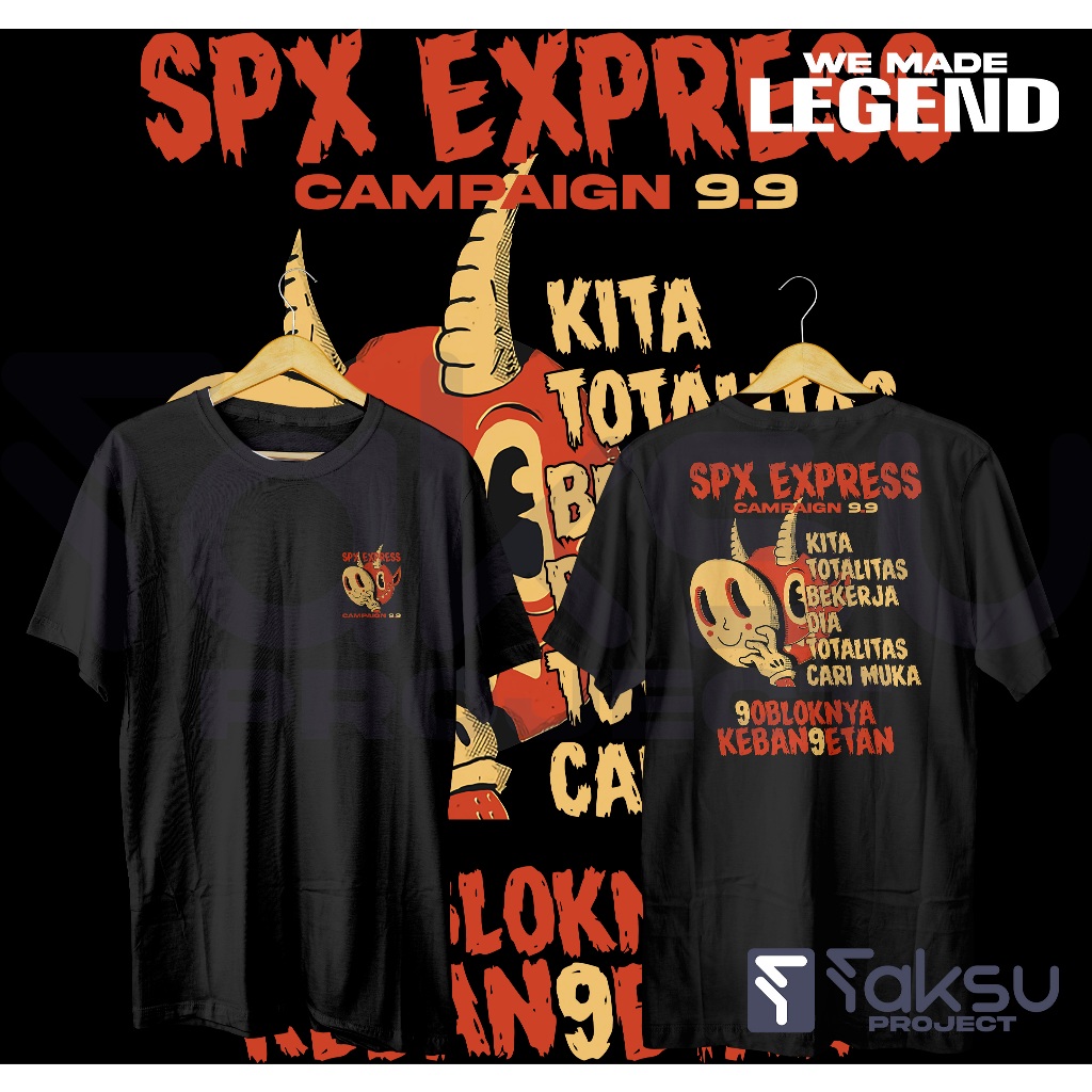 kaos spx capain 9.9 kaos spx express kaos shopee express desain 1