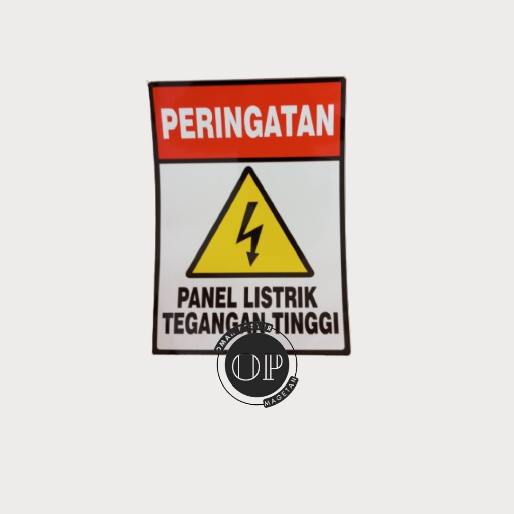 

Stiker Panel Listrik Tegangan Tinggi - Awas Listrik Tegangan Tinggi