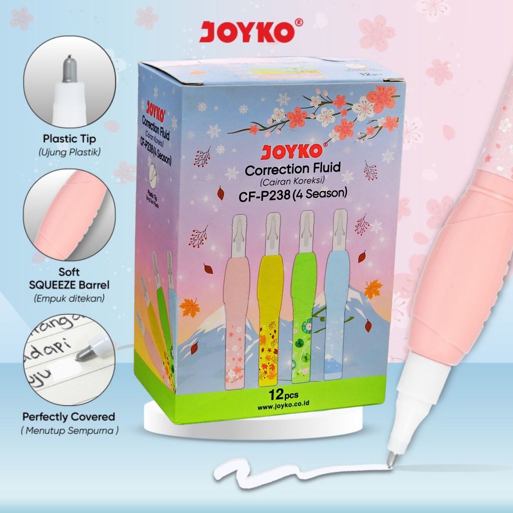 

1 LSN / 12 Pcs Correction Fluid Cairan Koreksi Penghapus Cair Joyko CF-P238