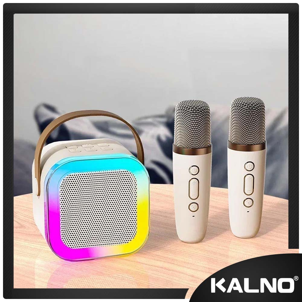KALNO Mini Speaker Wireless Karaoke Speaker Portable MP3 Player 1 MIC atau 2 MIC Colorful karaoke so