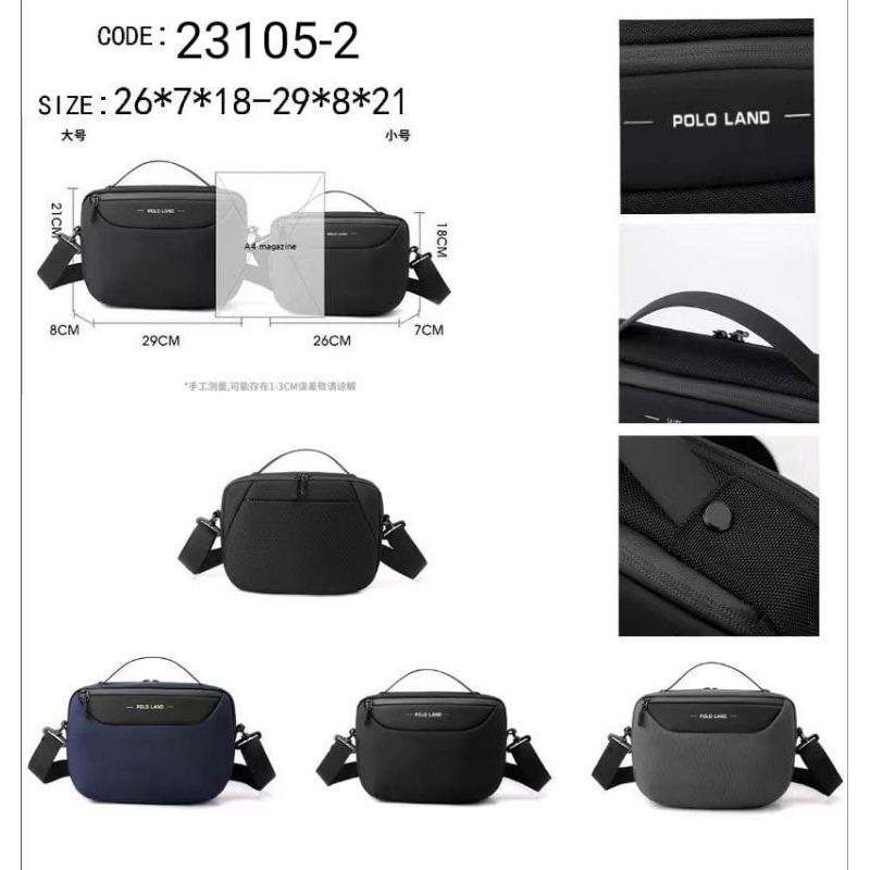 [oddsolshop] pekanbaru/Slempang Pria Wesbag Pria POLO LAND / Waist Bag / Tas Selempang Cowok Laki