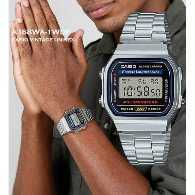 Jam tangan casio A168wa-1wdf / casio general A168WA-1WDF A168wa  A168