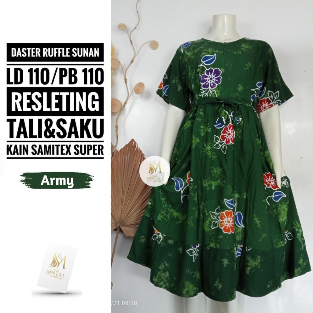 daster ruffle sunan / daster adem / daster nyaman / daster kekinian / daster sunan / daster batik pe