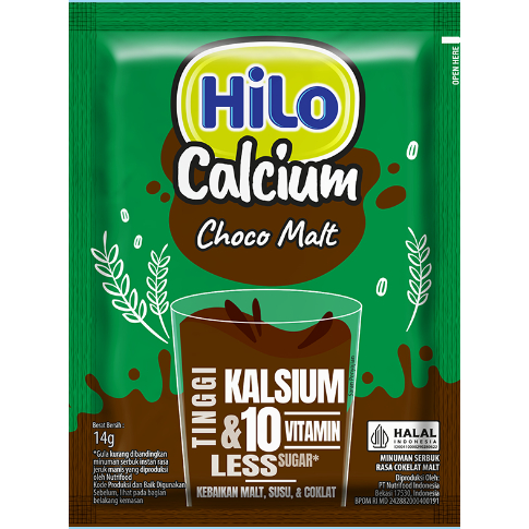 

Cokelat bubuk Hilo Calcium 14 gr/ Renceng