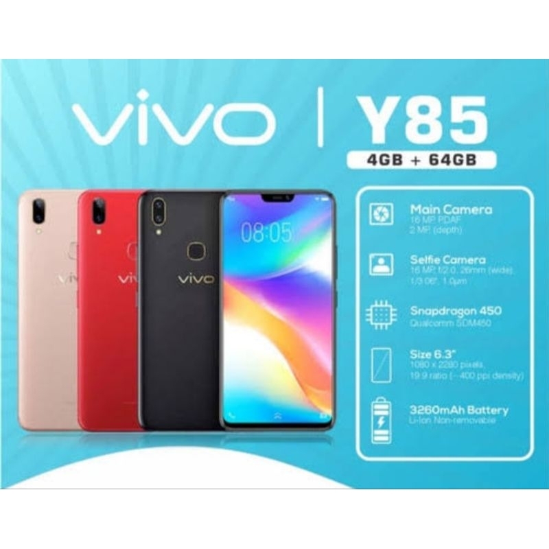 Handphone Vivo Y85 ram 4gb internal 64gb Second Original Termurah