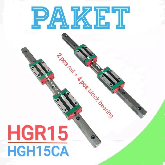 Paket Rail Rel linear guide HGR15 HGH15 HGR HGH 15 CNC bearing block