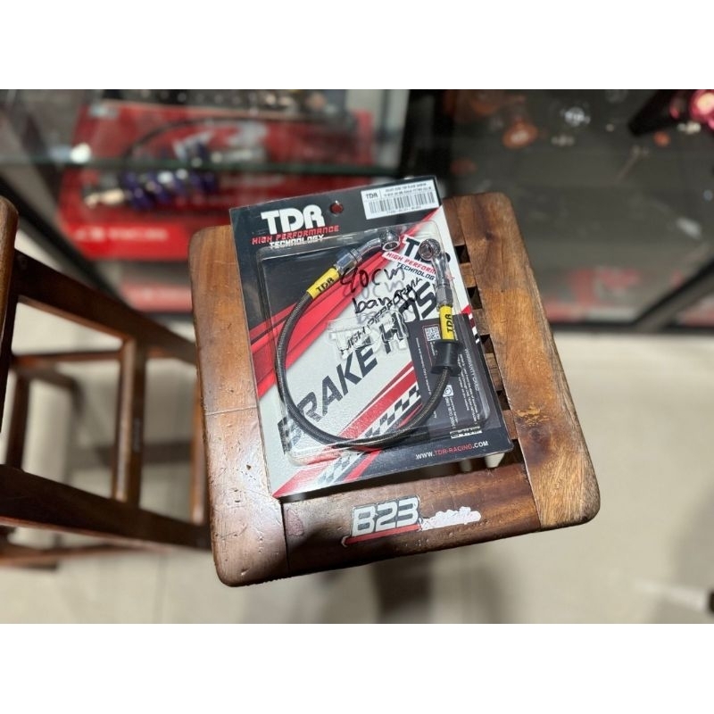 selang rem tdr original 40cm universal banjo stainless tdr carbon