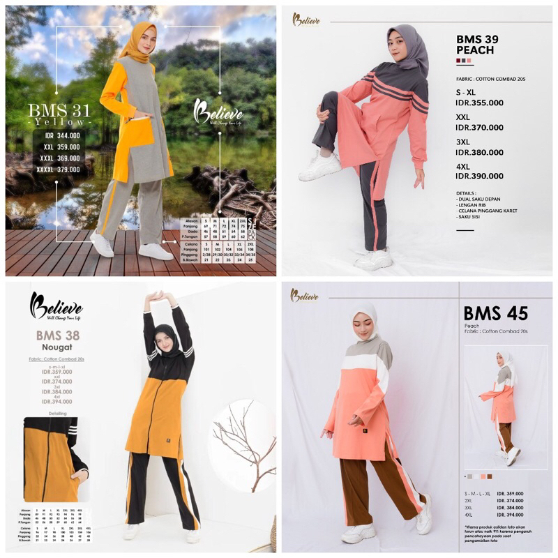 baju olahraga wanita muslim/setelan olahraga muslim/training wanita/set baju olahraga