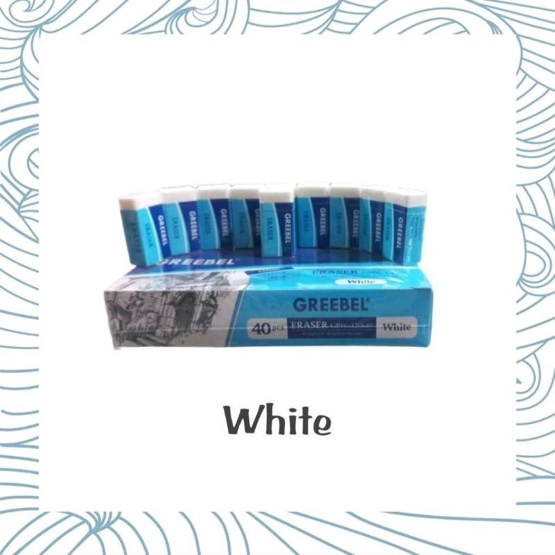 

[ 10 Pcs ] GREEBEL Penghapus Putih | Eraser White | Penghapus bersih | Penghapus murah
