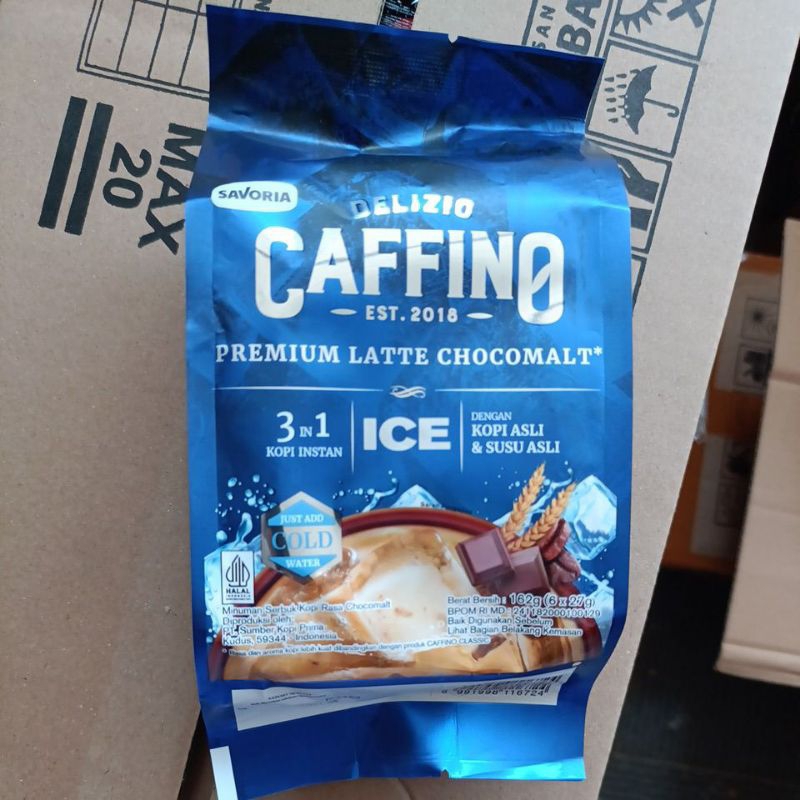 

delizio caffino ice premium latte chocomalt pouch 6 sachetx 27g