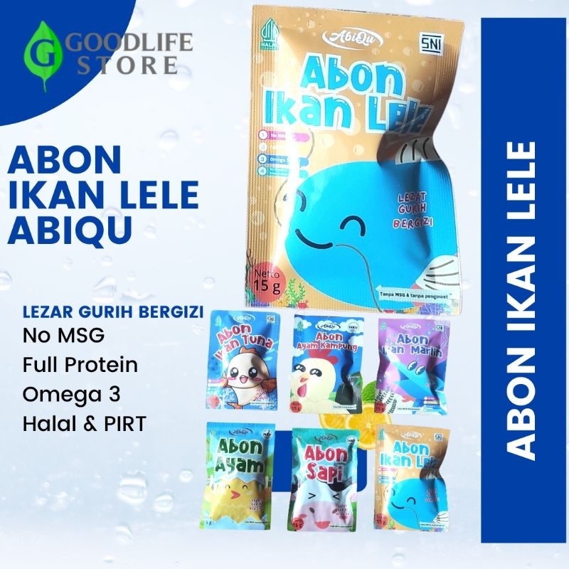 

Abon Ikan Lele Abiqu Abon MPASI Bayi Kemasan Sachet 15 gram Non MSG