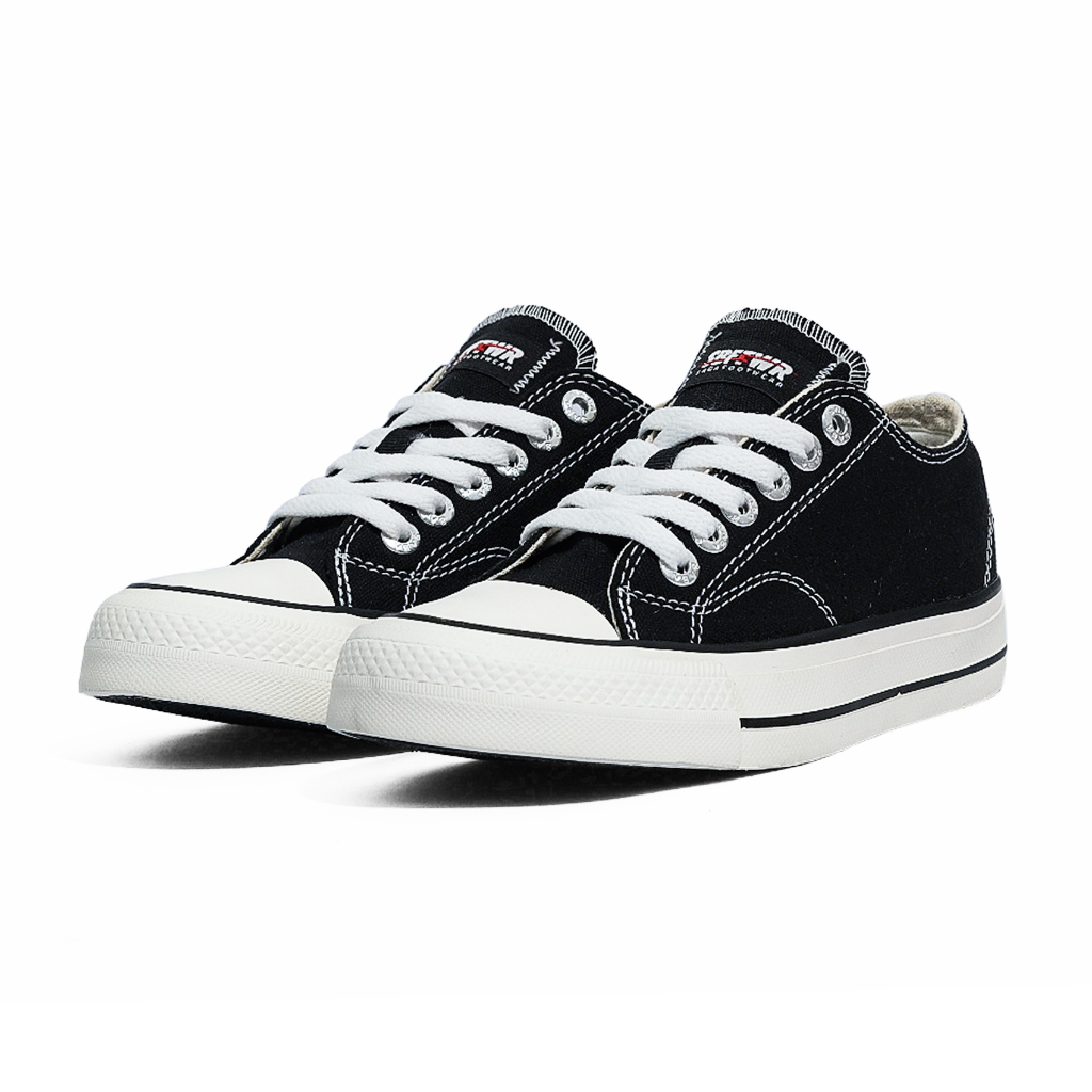 SABA Vintage Black White LX - Sepatu Sneakers Casual Pria Wanita