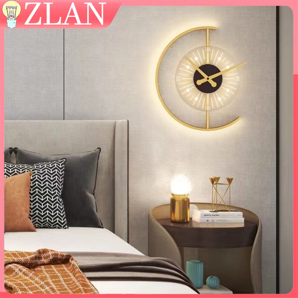 Lampu Dinding Jam Kreatif Lampu Hias Ruang Tamu Minimalis Lampu Samping Tempat Tidur Kamar Tidur Lam