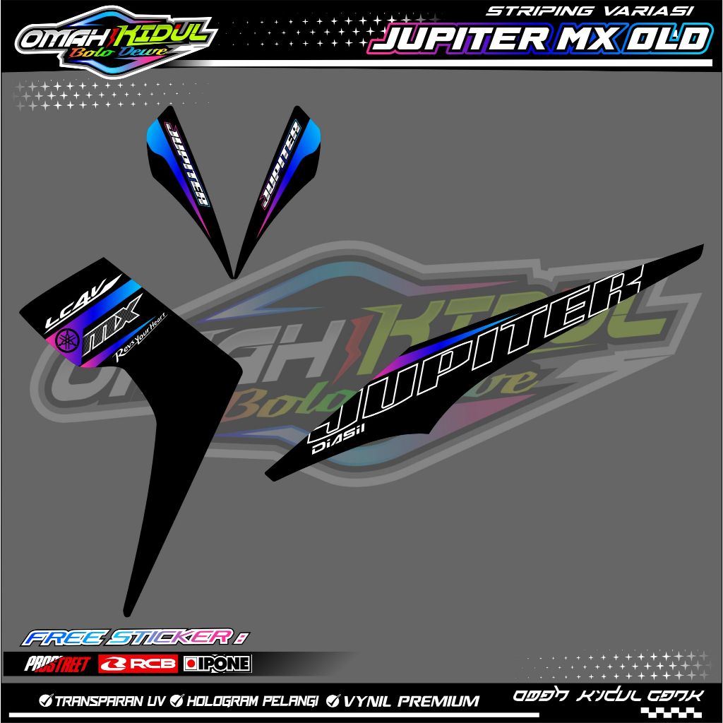 STRIPING VARIASI JUPITER MX OLD / STICKER LIST MOTOR VARIASI JUPITER MX LAMA